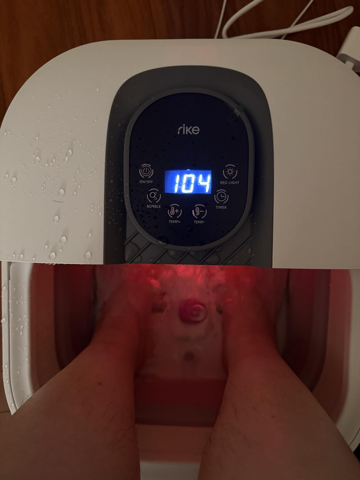 RIKE Collapsible Heated Foot Soaking Tub, 14 Temp Control Foot Bath Massager | Smart Touch Screen, Ambient Light, Space-Saving Foot Care with Pumice Stone, Ideal Gift for Parents & Her customer photo 2