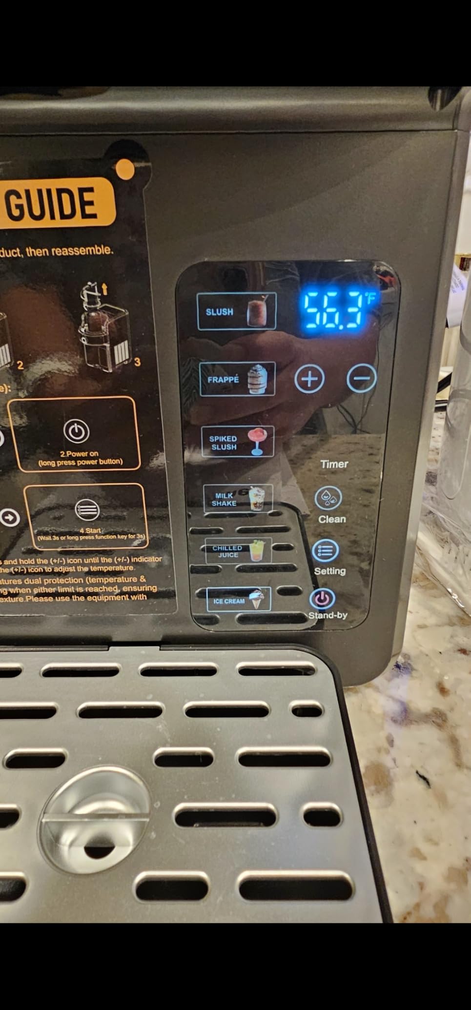 2-in-1 Slushie Machine & Soft Serve Ice Cream Maker with 6 Presets | 15-Min Fast Slush Rapid Chill, No Ice Needed, 12H Timer, Frozen Slush Milkshake Margaritas for Home Family Parties, Black customer photo 1