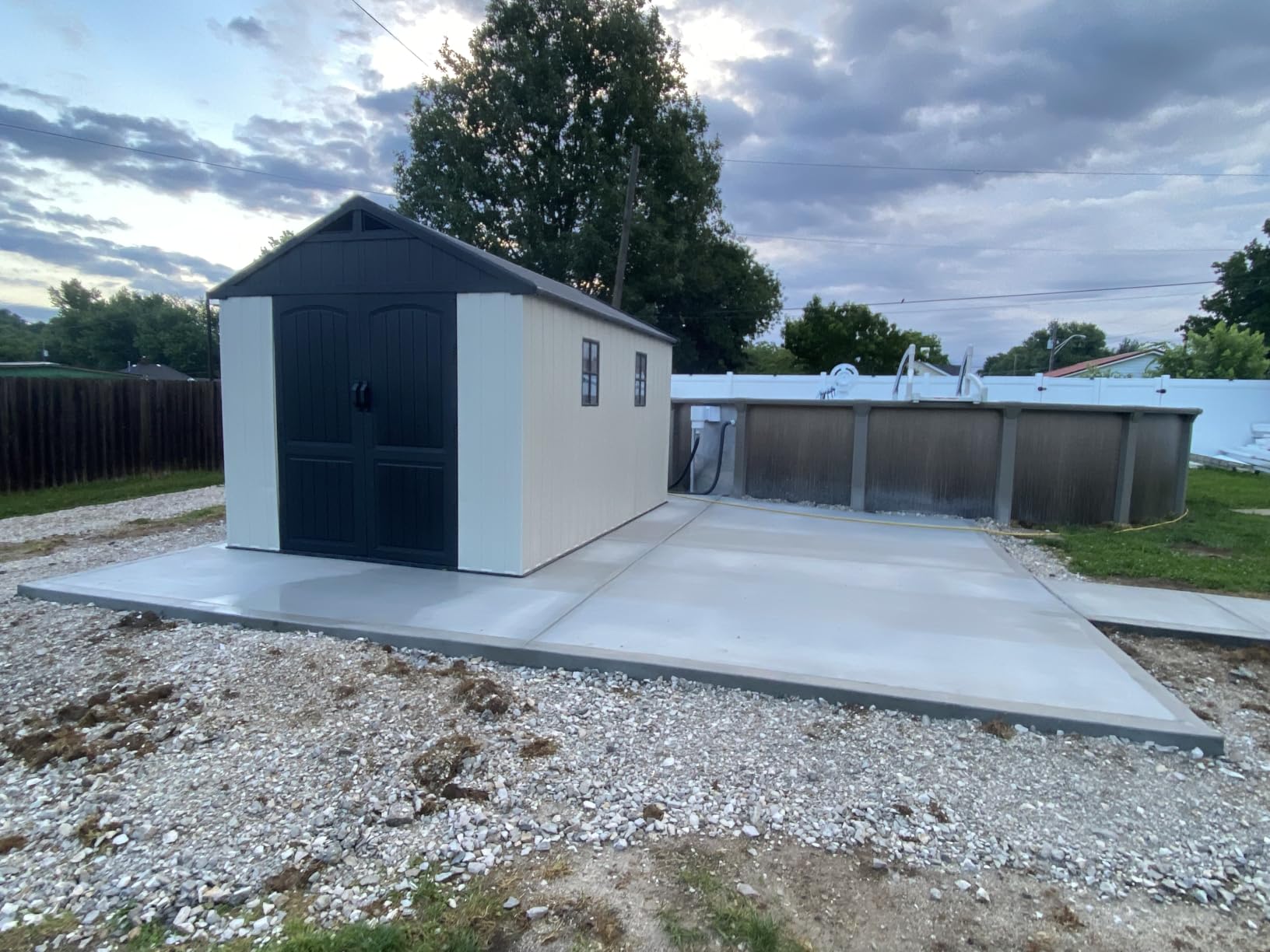 Patiowell 8x10 FT Resin Outdoor Storage Shed with Floor, Large Plastic Clearance Sheds with Lockable Door, Garden Tool Shed with Window for Backyard, Patio Storage, Light Gray customer photo 2