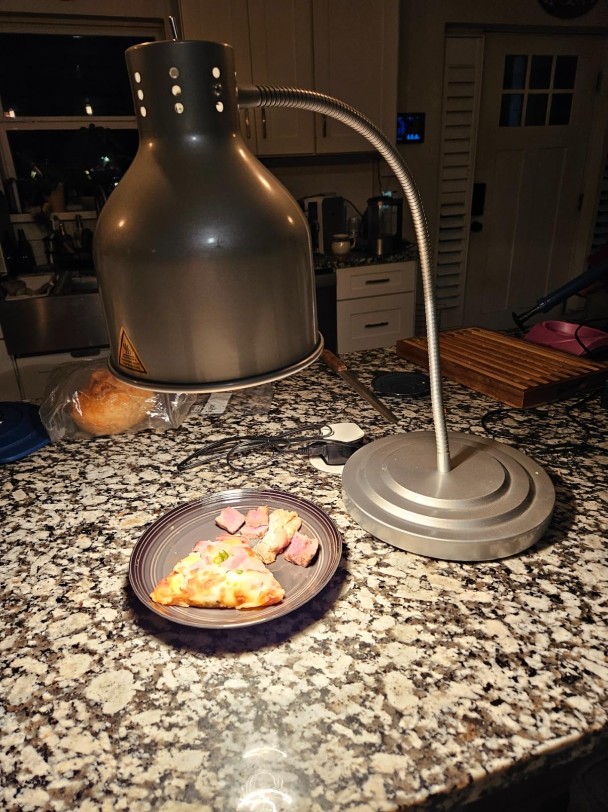 Food Heat Lamp with 3 Bulbs, 500W Rapid and Steady Heating, Painted Black | Catering Food Warmer Lamp, Commercial Heat Lamp for Food, Electric Food Warming Lamp for Buffet & Parties customer photo 2