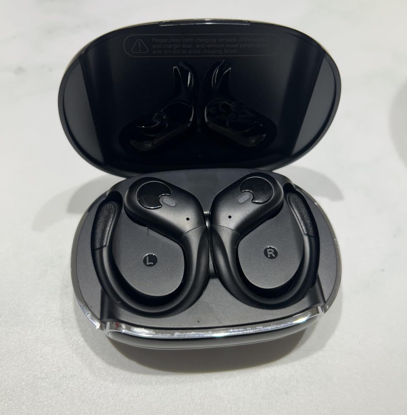 Active Noise Cancelling Ear Buds Wireless Earbuds 90H Playtime, Over-Ear Hooks, IPX7 Waterproof, Black customer photo 2