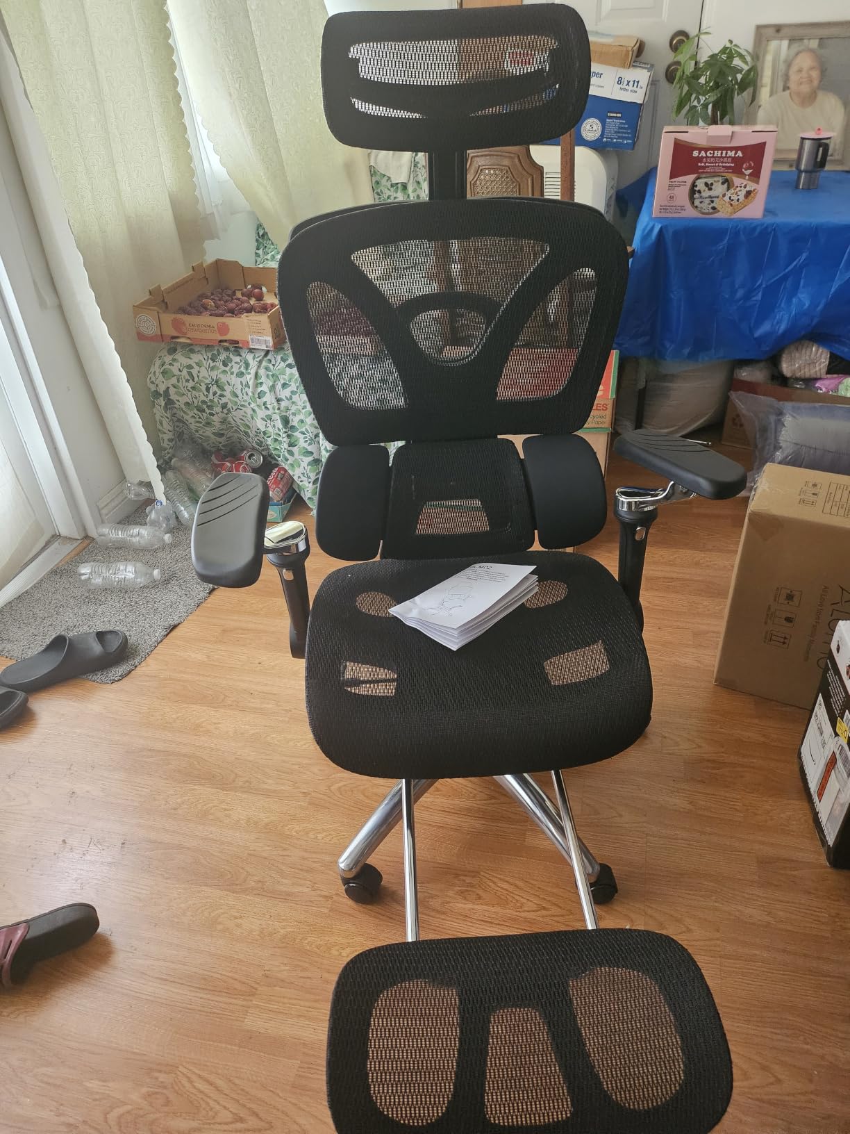MALOL Ergonomic Office Chair, 400lbs High Back Mesh Desk Chair with 6D Armrests, 3D Headrest, Adjustable Lumbar Support, Seat Depth Adjustment, Tilt Lock, Metal Base & PU Wheels, Black customer photo 1