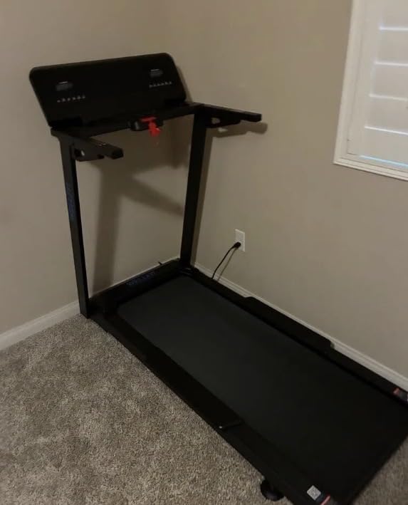 WELLFIT Treadmill with 15% Auto Incline, Foldable Heavy Duty Treadmill | 5.0HP, 10 MPH, 500 lbs Capacity, 20'' x 50'' Running Area Treadmills with Pulse Sensor, Bluetooth Player & Large LED Display customer photo 2
