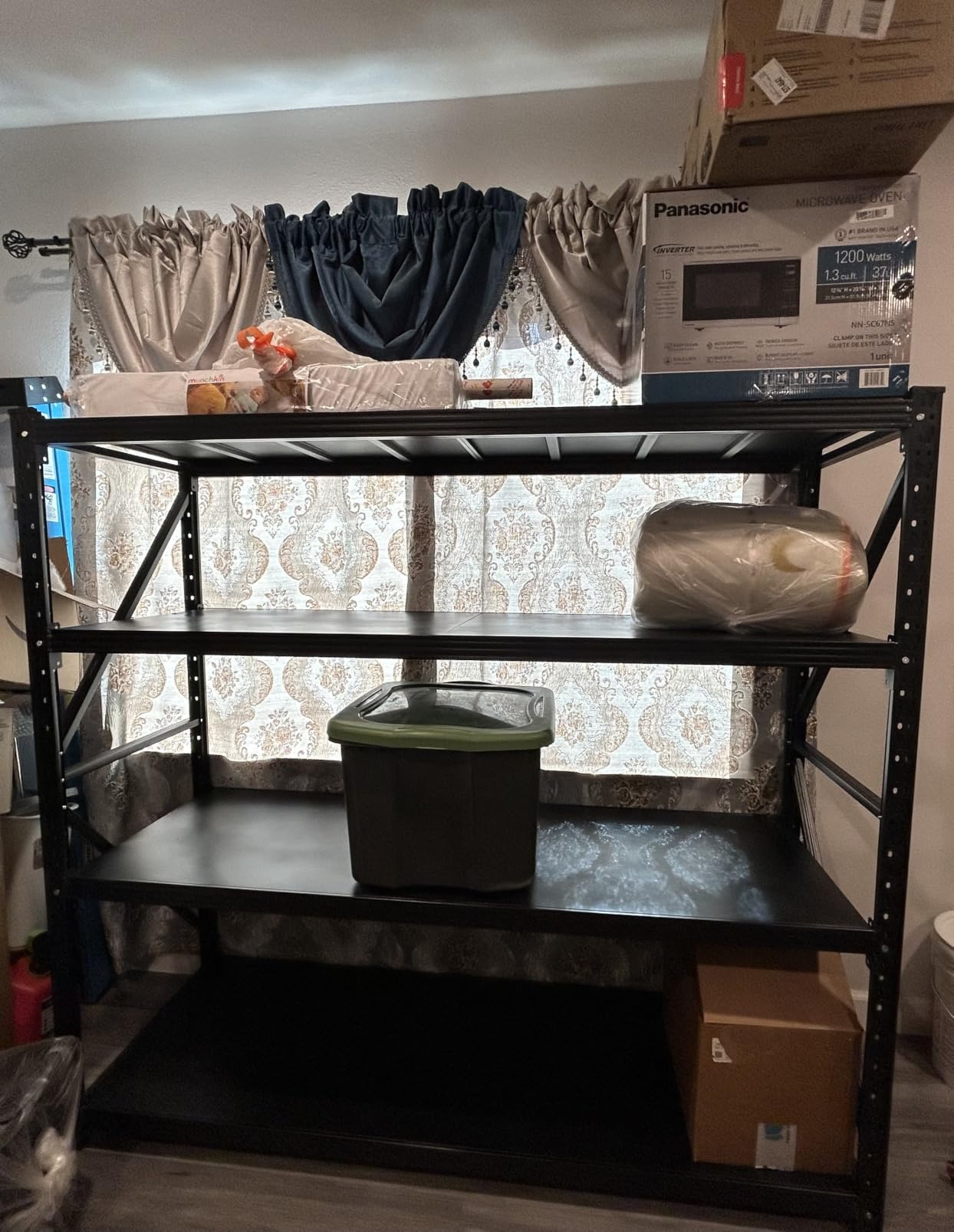 5000LBS Heavy Duty Storage Shelves, 4 Tier Garage Shelving Metal Shelving Unit, Adjustable Heavy Duty Shelving for Garage, Basement, Warehouse, Storage Room customer photo 1