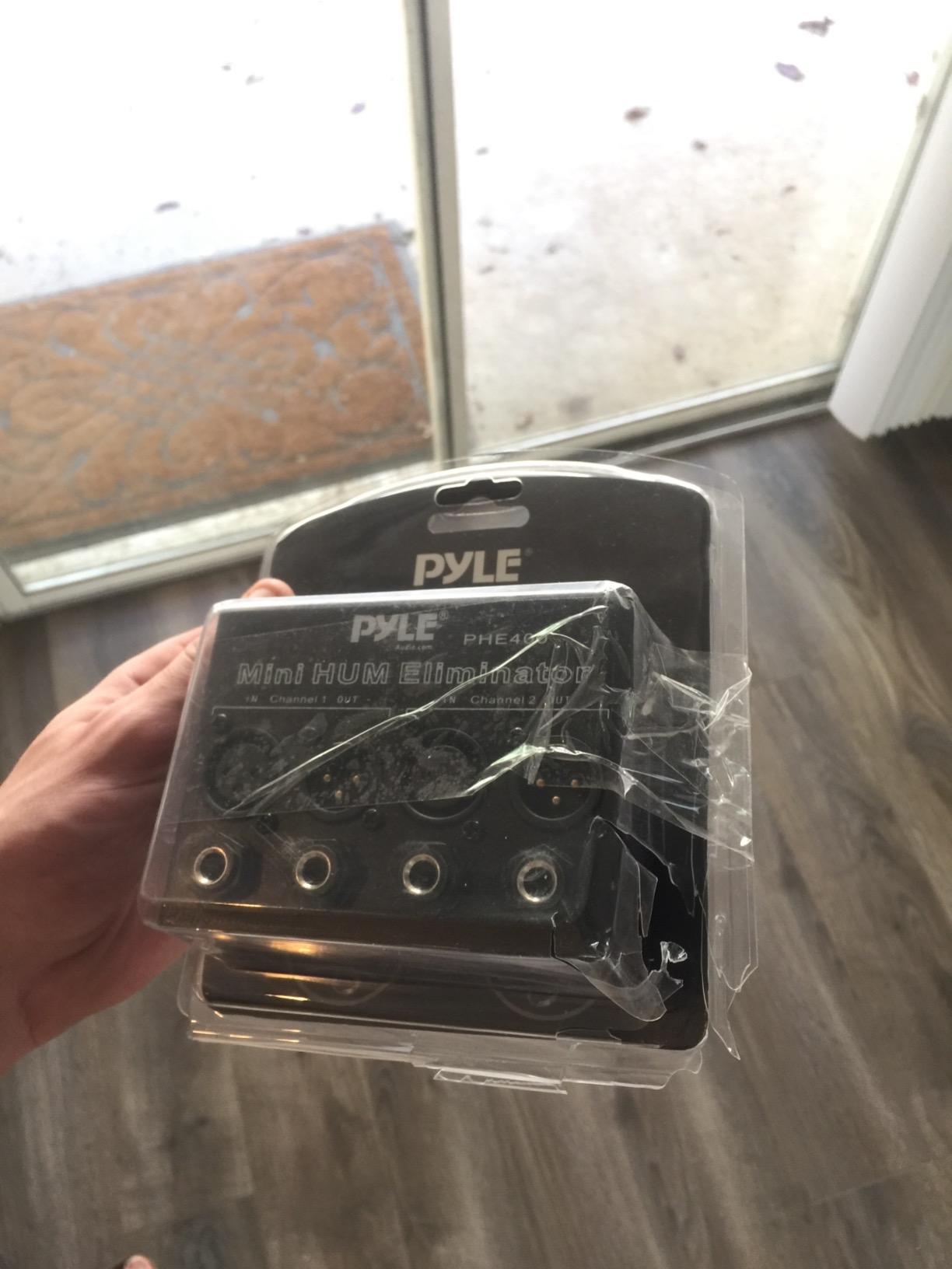 Pyle Compact Mini Hum Eliminator Box - 2 Channel Passive Ground Loop Isolator, Noise Filter, AC Buzz Destroyer, Hum Killer w/ 1/4