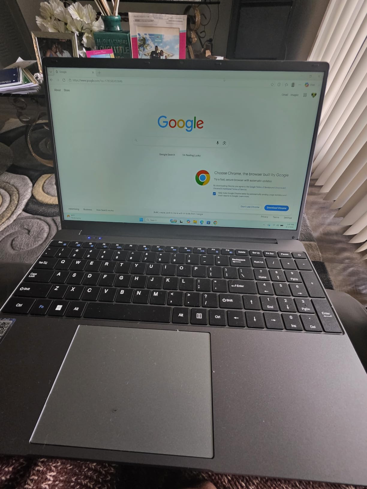 15.6'' AI Laptop with Office 365 12GB RAM 256GB SSD Win 11 Laptops | 7000mAh Battery, IPS FHD, 180° Viewing, Quad-Core Processor, Type-C, WiFi5, Portable Thin Business Student Laptops, Light Gray customer photo 2