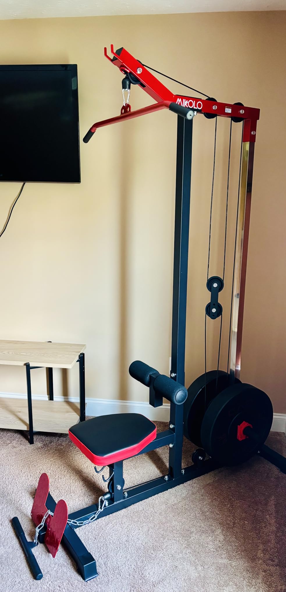 Mikolo LAT Pulldown Machine, LAT Row Cable Machine with Leg Hold Down Attachment, LAT Tower with Cable Row Attachment, Cable Machine Home Gym customer photo 2