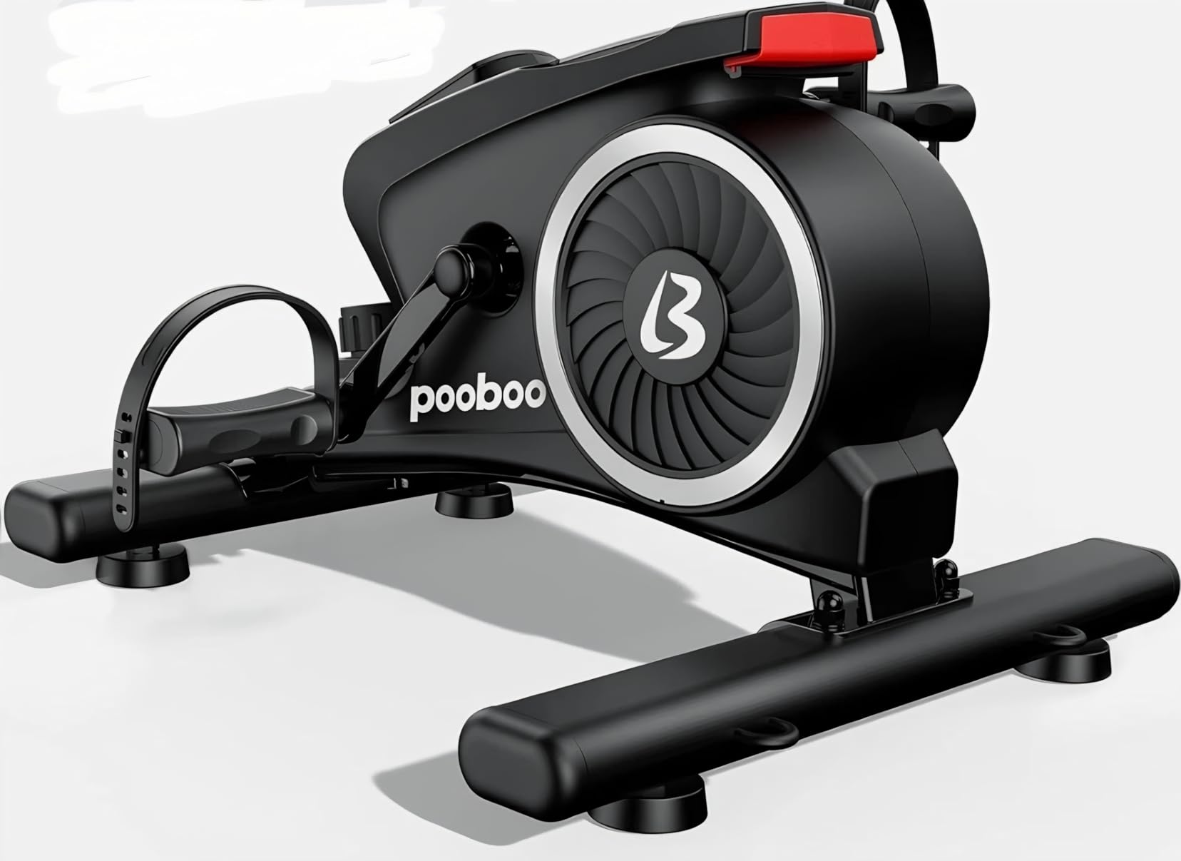 pooboo Under Desk Bike Pedal Exerciser with Magnetic Resistance | Mini Exercise Bike with 16 Resistance Levels, Arm And Leg Workouts, Resistance Bands And Non-Slip Mat for Home Office Therapy customer photo 2