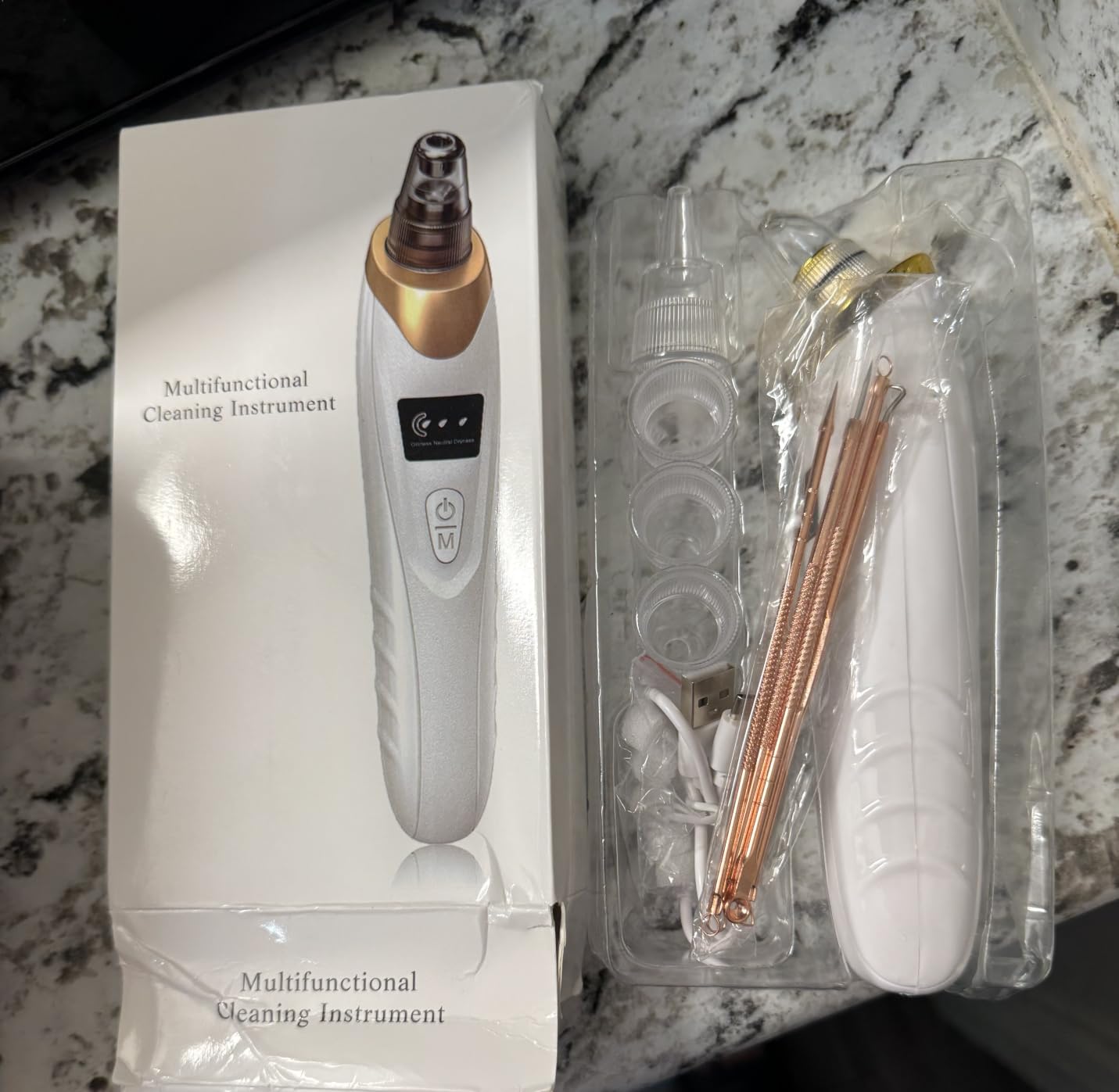 2026 Blackhead Remover with Camera, Pore Vacuum Cleaner with USB-White | Facial Pore Cleaner for Nose, 6 Suction Heads & 4 Skin Tools, At-Home Skincare Tool for Women & Men customer photo 1