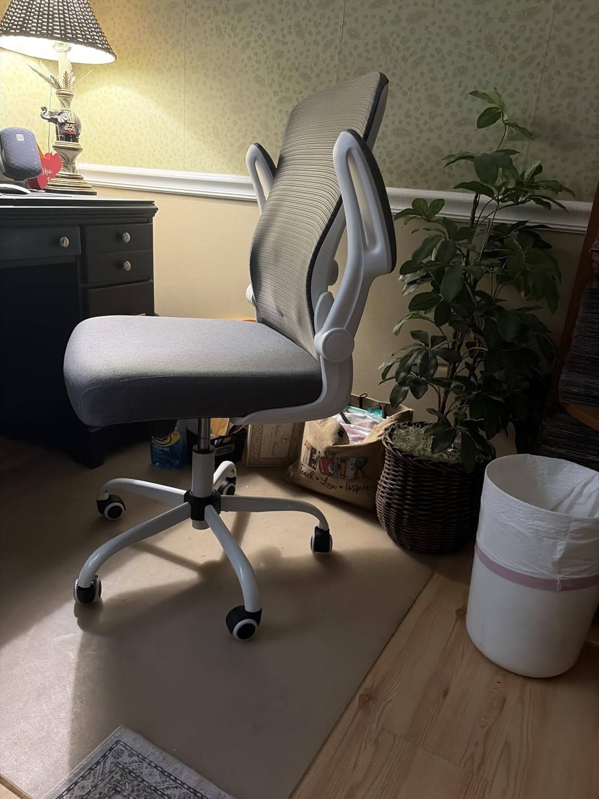 Ergonomic Office Chair for Long Hours, Padded Lumbar Support for Lower Back Relief, 330 lb Capacity, Comfortable Computer Desk Chair for Home Office, Computer & Study (Modern, Light Gray) customer photo 1