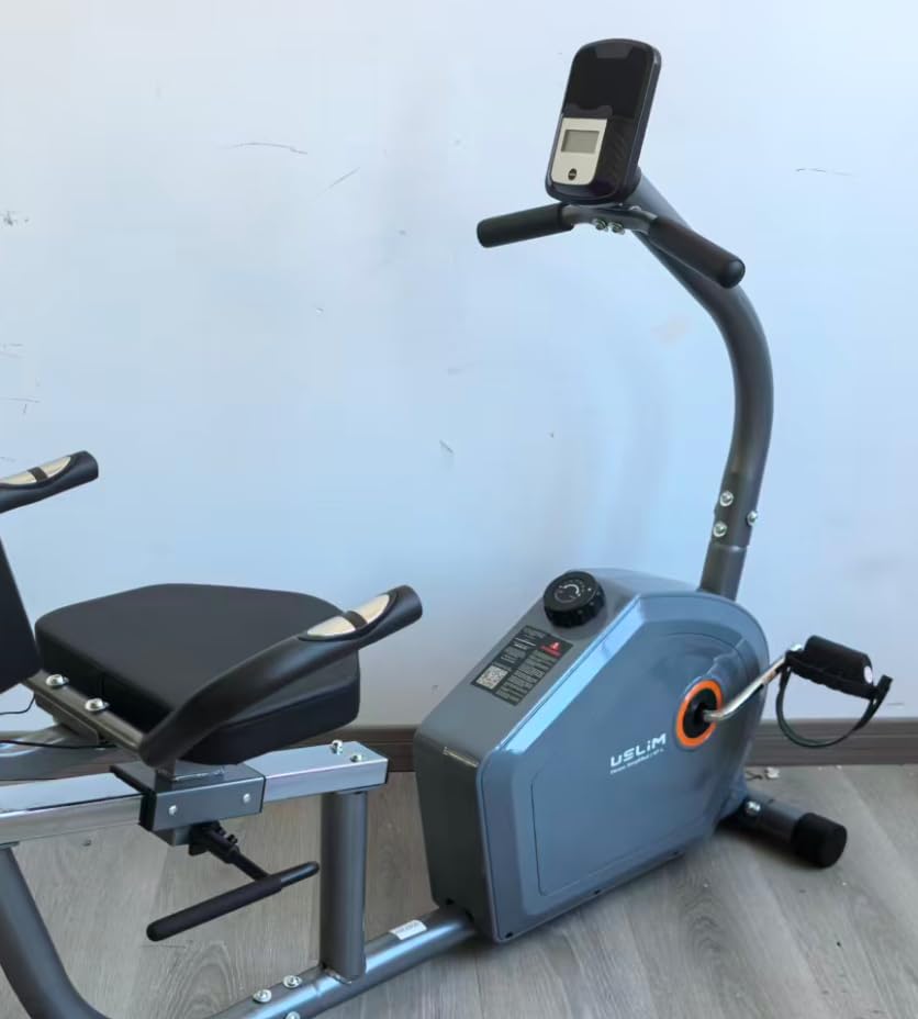 Recumbent Exercise Bikes for Home Use, Quiet Magnetic Stationary Bikes for Seniors & Adults, with 16-level Resistance, 400LB Weight Capacity, Adjustable Comfortable Seat, LCD Monitor and Pulse Sensors customer photo 1