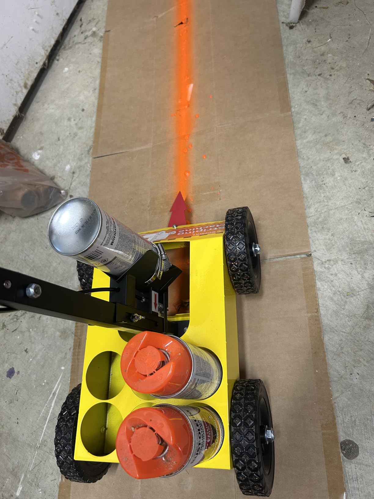 Parking Lot Striping Machine, Striping Line Marking Machine, Compatible with Professional Inverted Striping Spray Paint, Line Paint Striper Machine for Fast and Accurate Marking customer photo 1