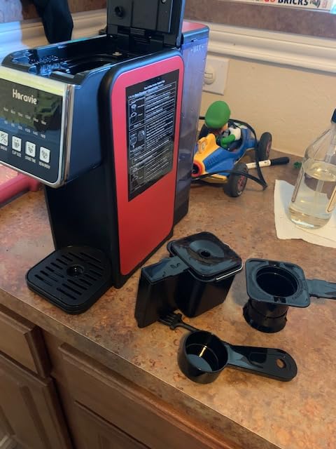 Horavie Single Serve Coffee Maker with Built-in Grinder | 6-16oz Single Cup for Whole Beans, Grounds, K Pod, 47oz Water Tank customer photo 1