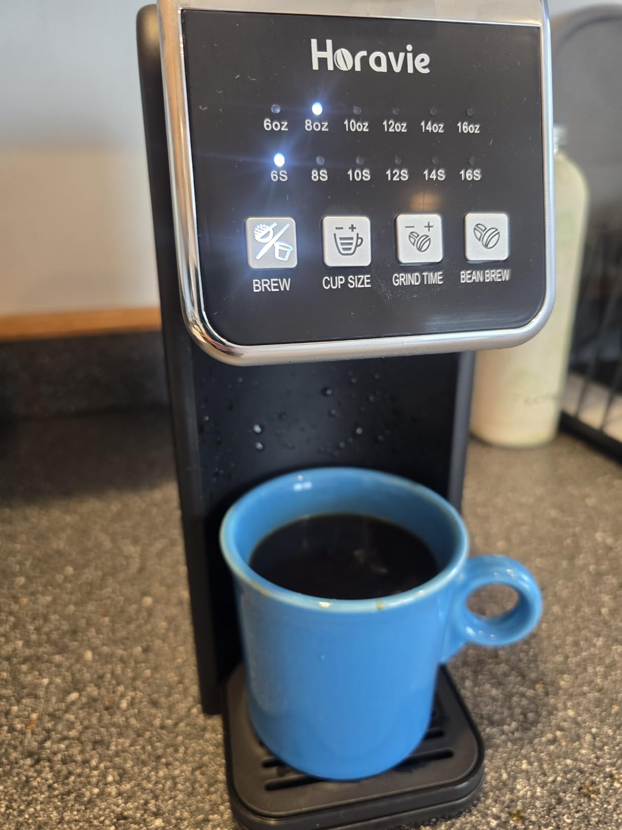 Horavie Single Serve Coffee Maker with Built-in Grinder | 6-16oz Single Cup for Whole Beans, Grounds, K Pod, 47oz Water Tank customer photo 2
