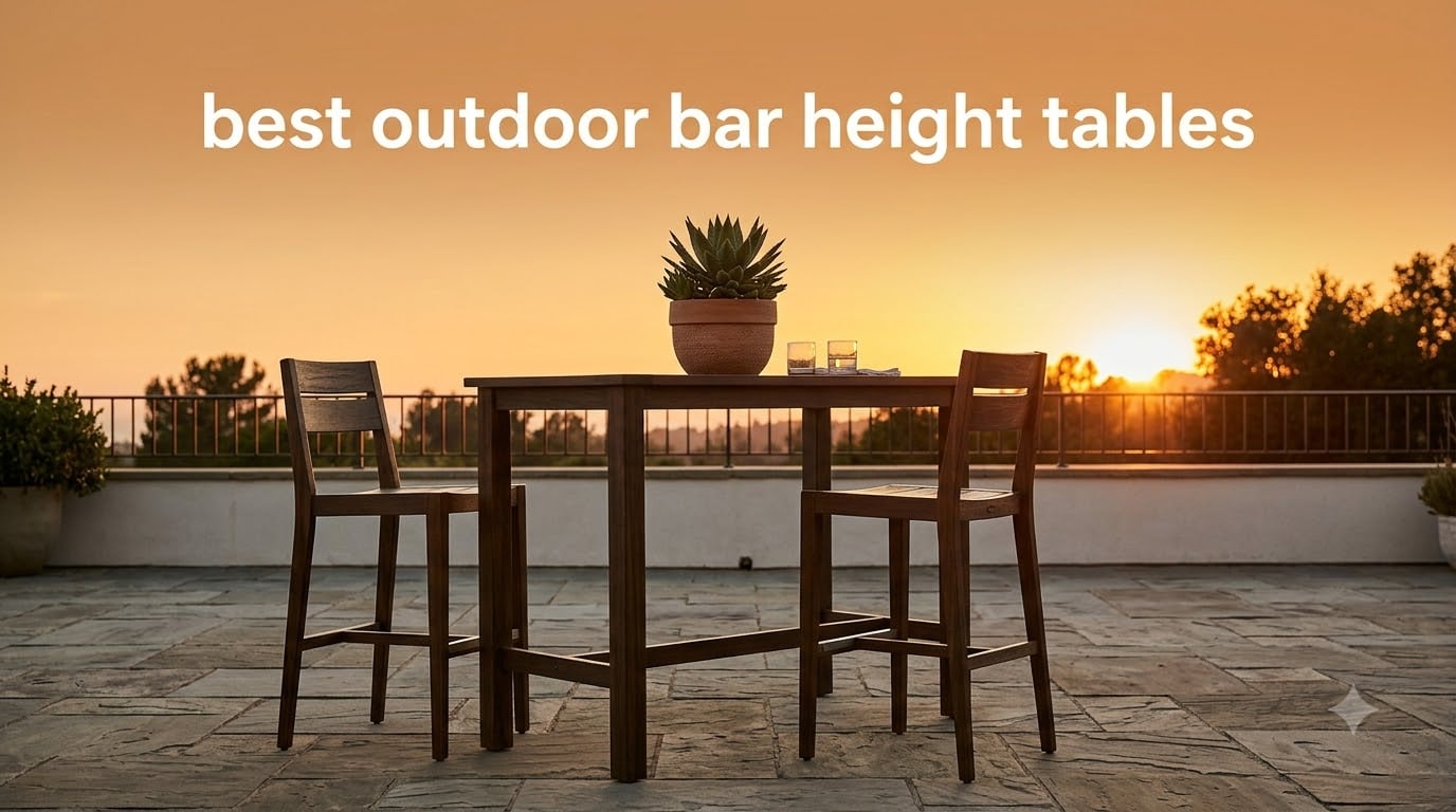 best outdoor bar height tables