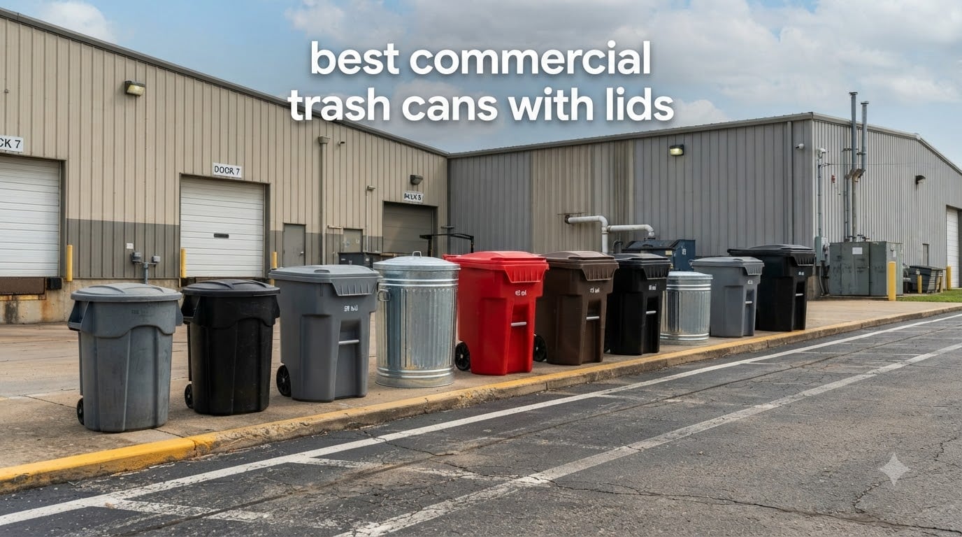 best commercial trash cans with lids