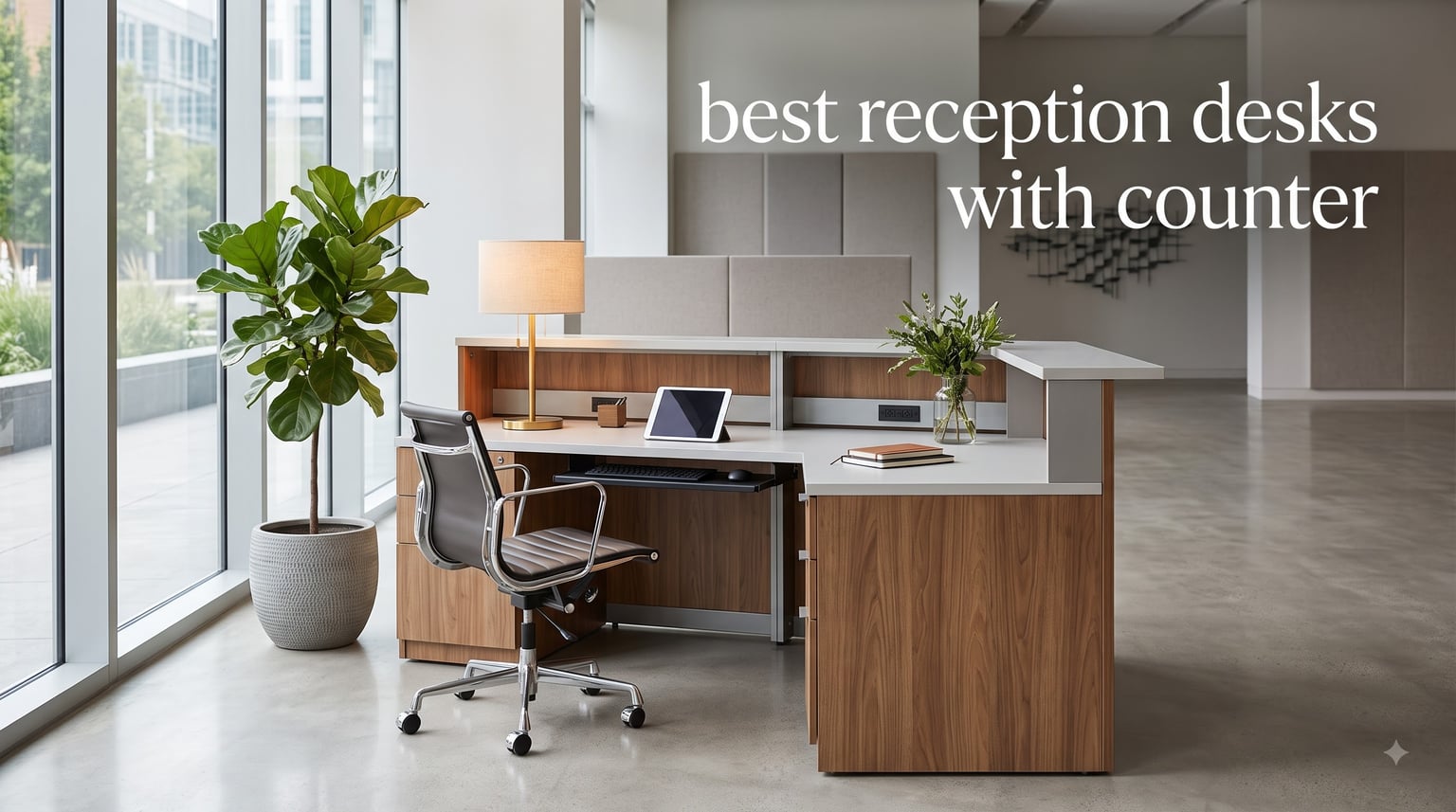 best reception desks with counter