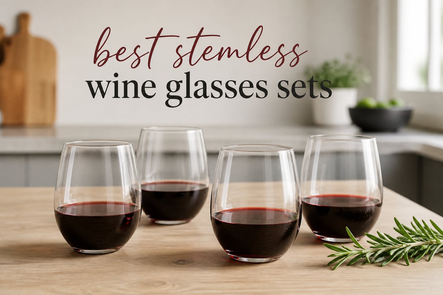 best stemless wine glasses sets
