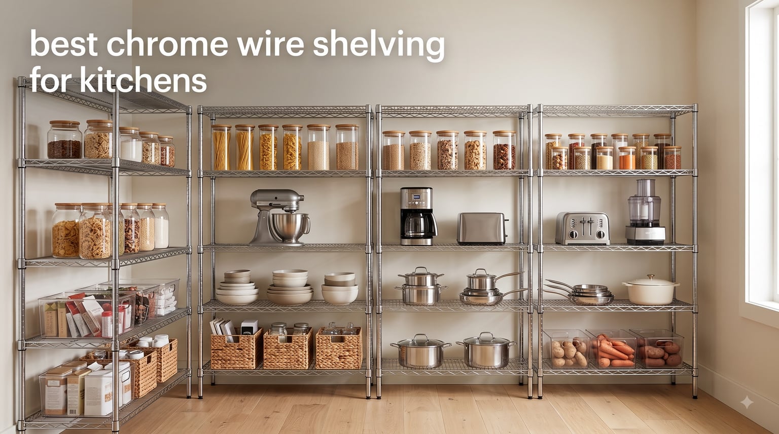best chrome wire shelving for kitchens