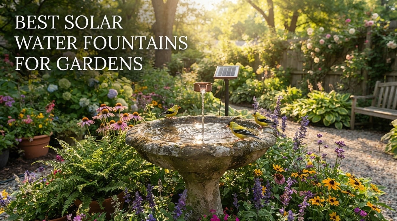 best solar water fountains for gardens