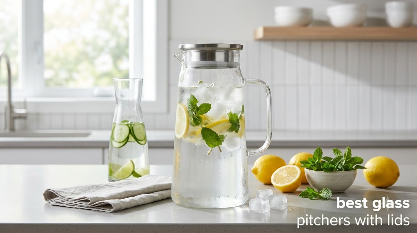 best glass pitchers with lids