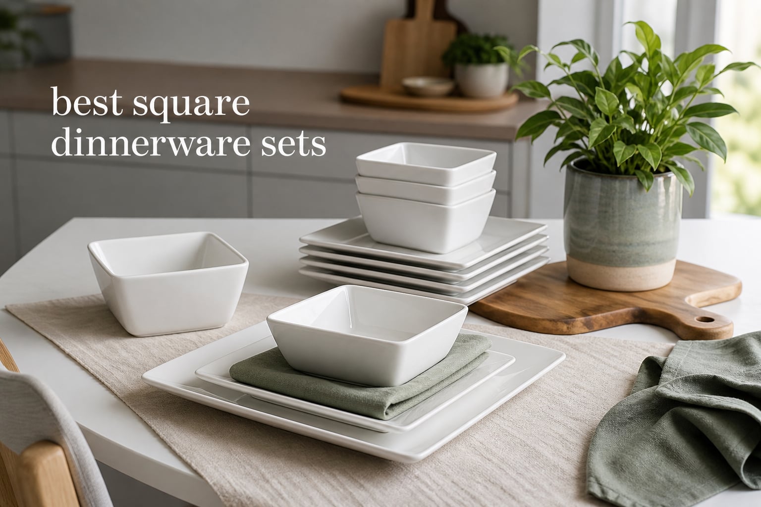 best square dinnerware sets