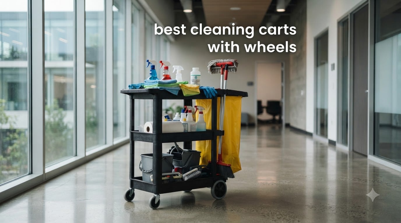 best cleaning carts with wheels