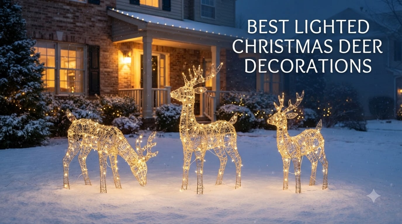 best lighted christmas deer decorations