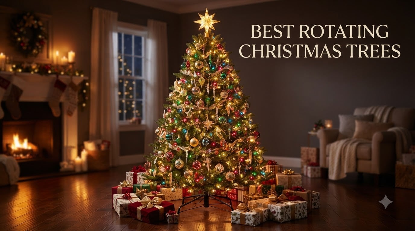 best rotating christmas trees