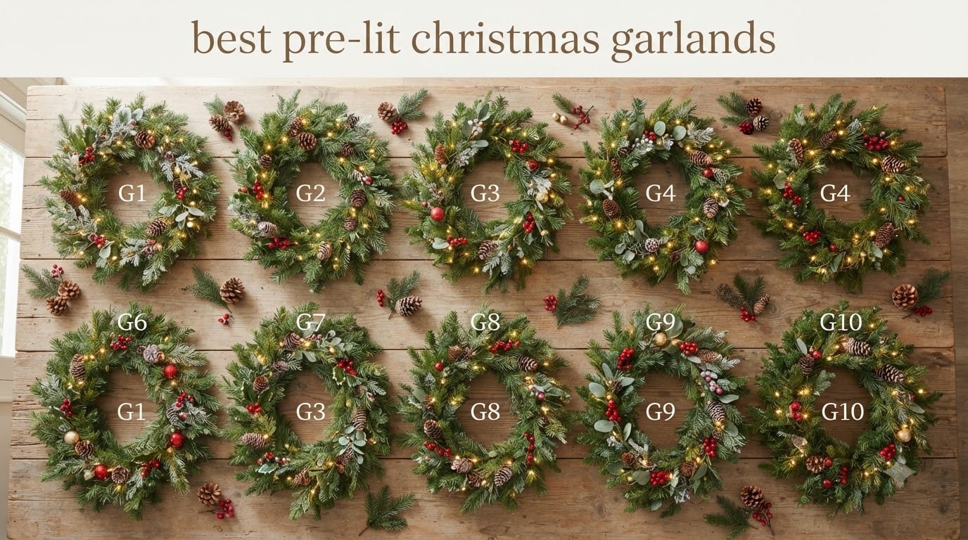 best pre-lit christmas garlands
