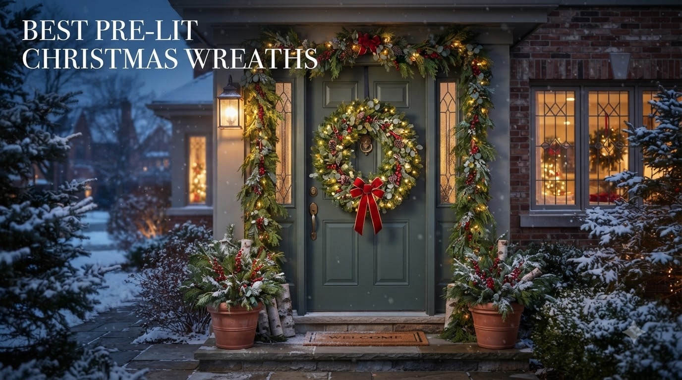 best pre-lit christmas wreaths