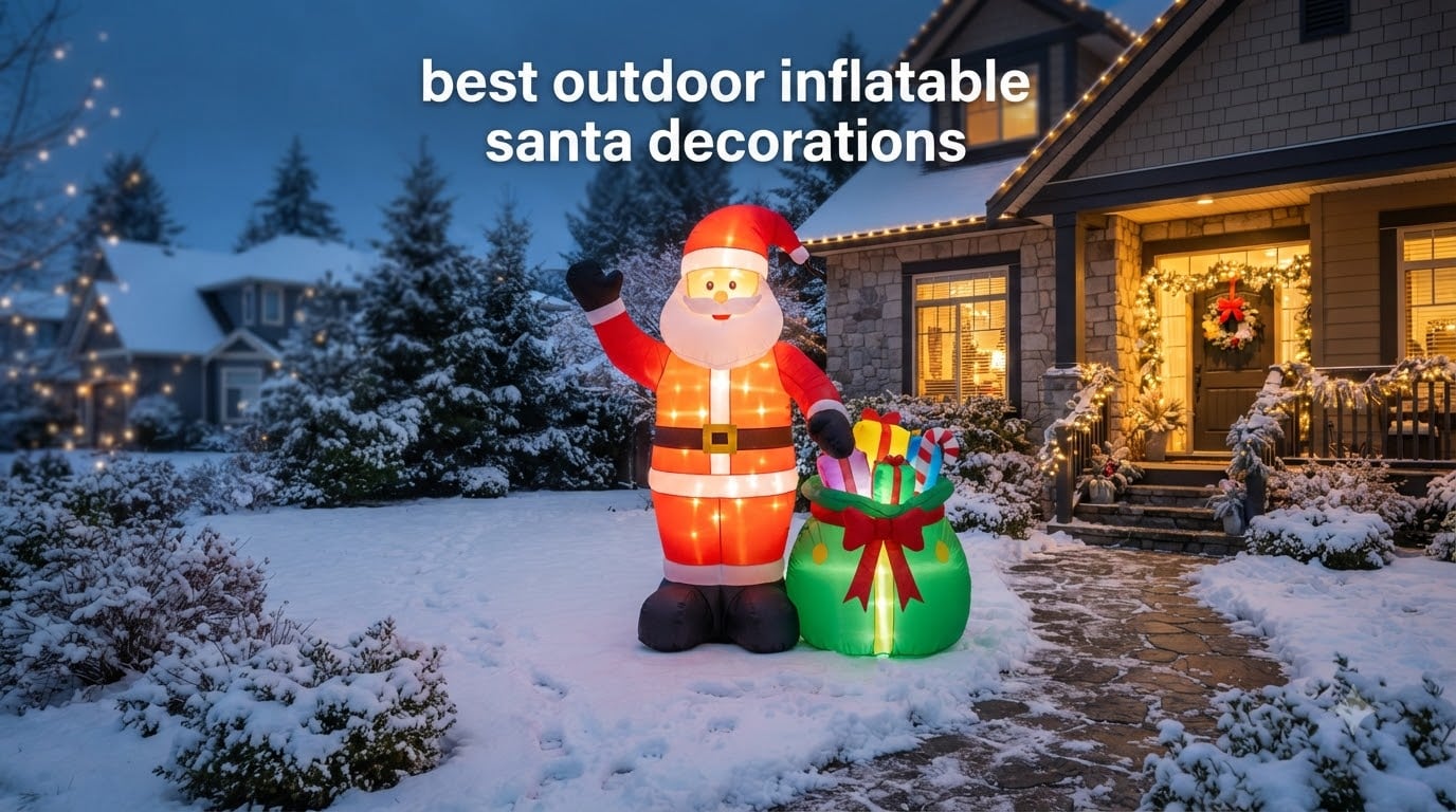 best outdoor inflatable santa decorations