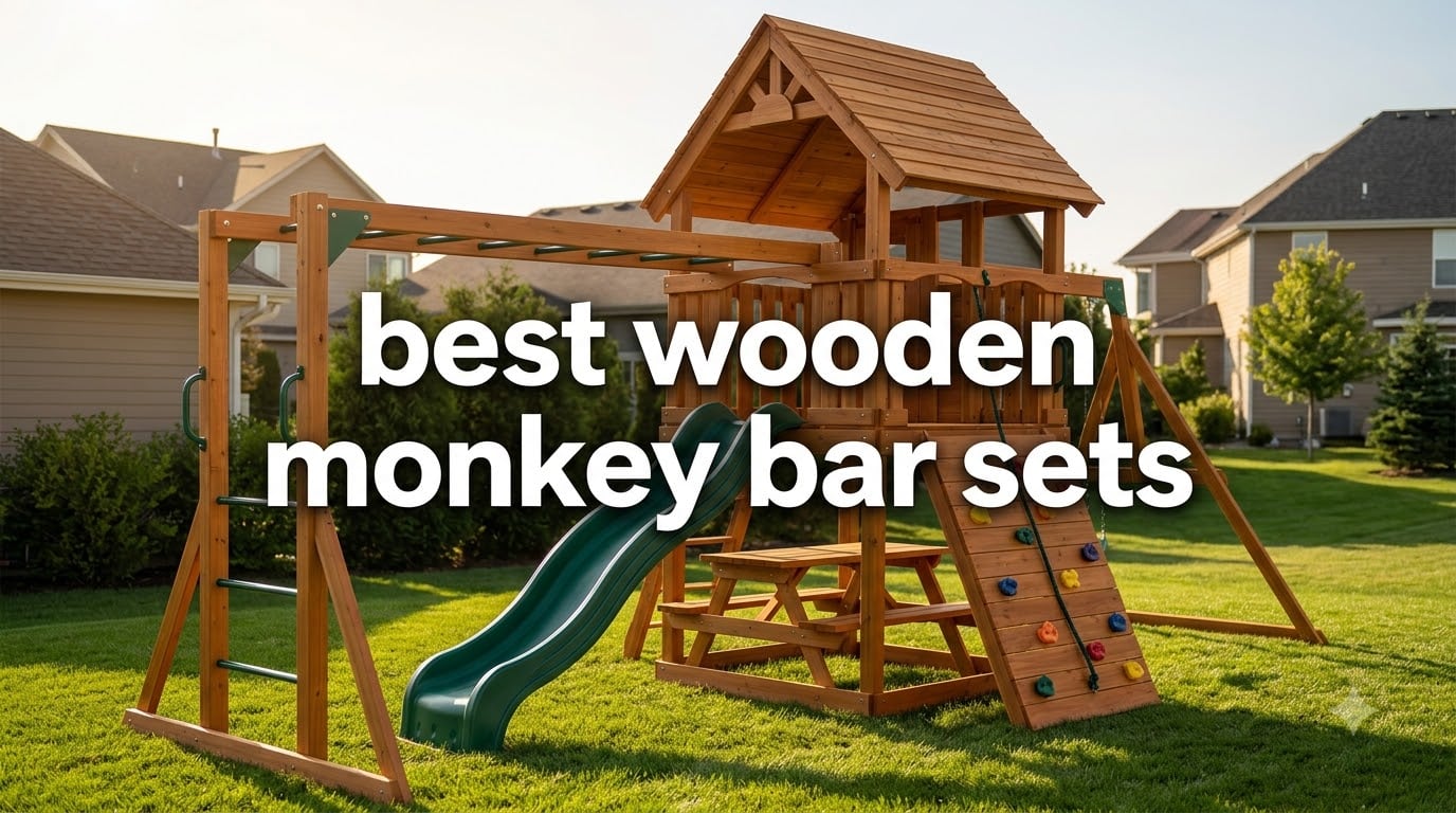 best wooden monkey bar sets