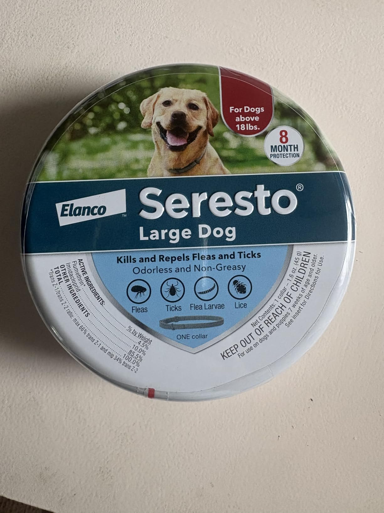 Seresto Flea & Tick Collar For Dogs Over 18 lbs., Treatment & Prevention, Vet-Recommend, 8 Month Protection customer photo 2