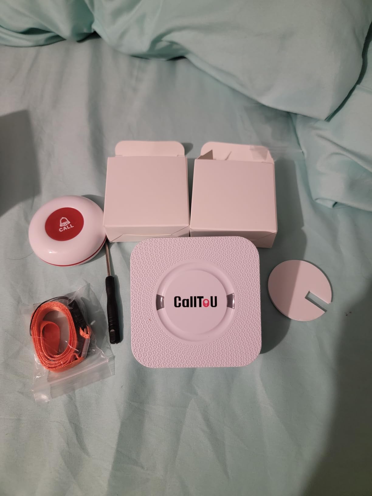 CallToU Wireless Caregiver Pager Call Button Call Bell Medical Alert System - Easy Setup, Whole-House Coverage, Peace of Mind, Waterproof Call Button for Elderly, Seniors, Patients and Home Caregivers customer photo 1