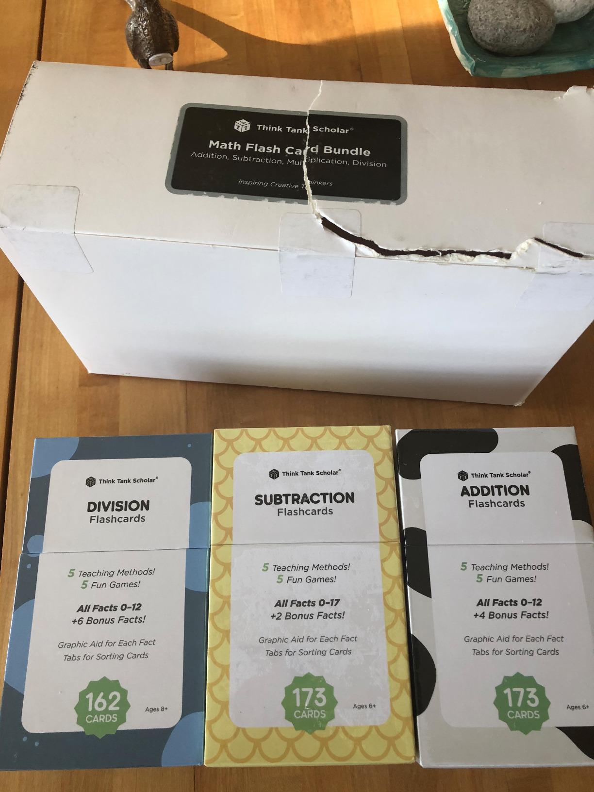 Award-Winning Math Flash Cards - 681 Addition, Subtraction, Multiplication & Division Facts (0-12) - 1 Fact & Visual Aid Per Card (Jumbo Size) 2 Dice, Games, Teaching Methods & Mastery Divider Tabs customer photo 2