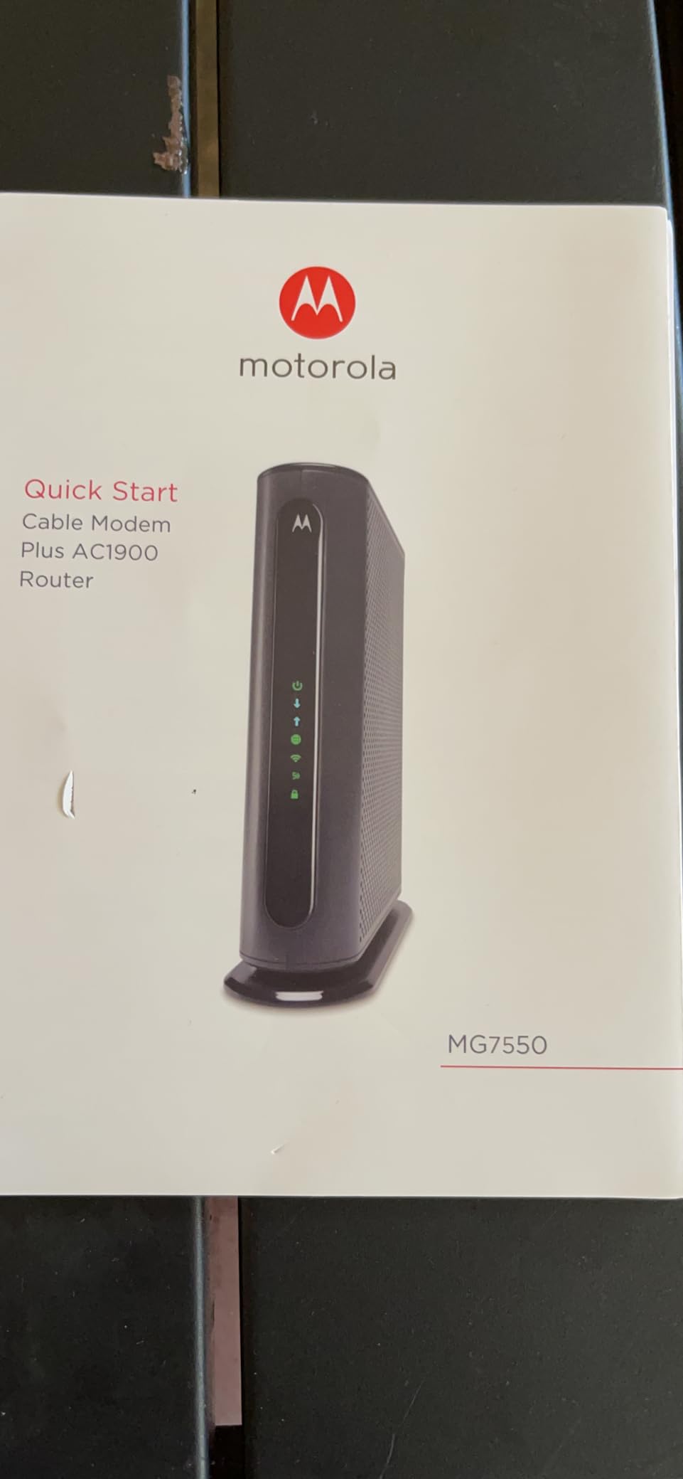 Motorola MG7550 Modem Wi-Fi Router Combo with Power Boost, Approved by Comcast Xfinity, Cox, Charter Spectrum - AC1900 Wi-Fi Speed (16x4 DOCSIS 3.0) - Renewed customer photo 1