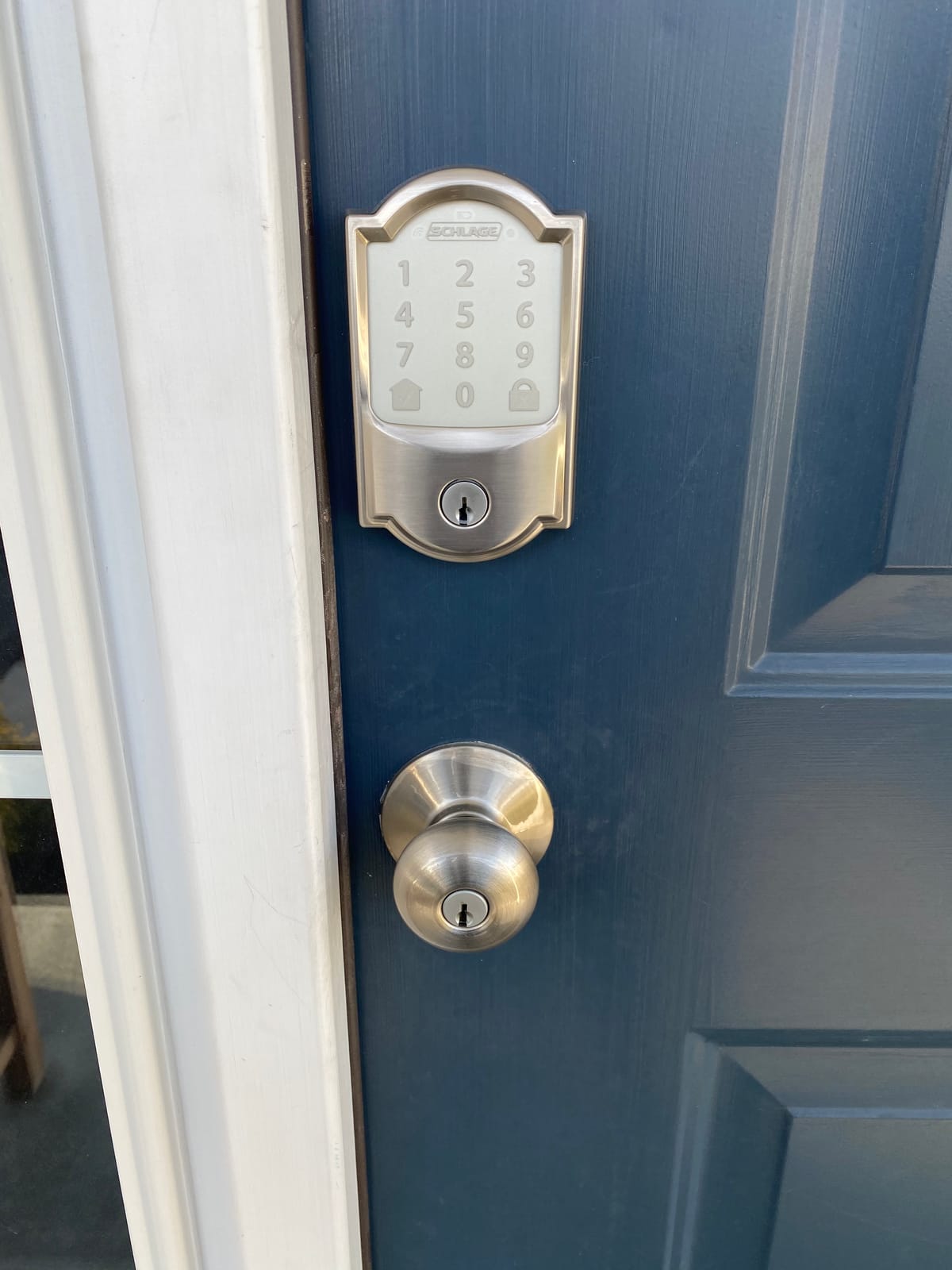 Schlage Encode Smart WiFi Deadbolt Lock with Camelot Trim, Aged Bronze | Keyless entry door lock, Touchscreen keypad, App control, Alexa, Google Home, Ring & Airbnb compatible customer photo 1