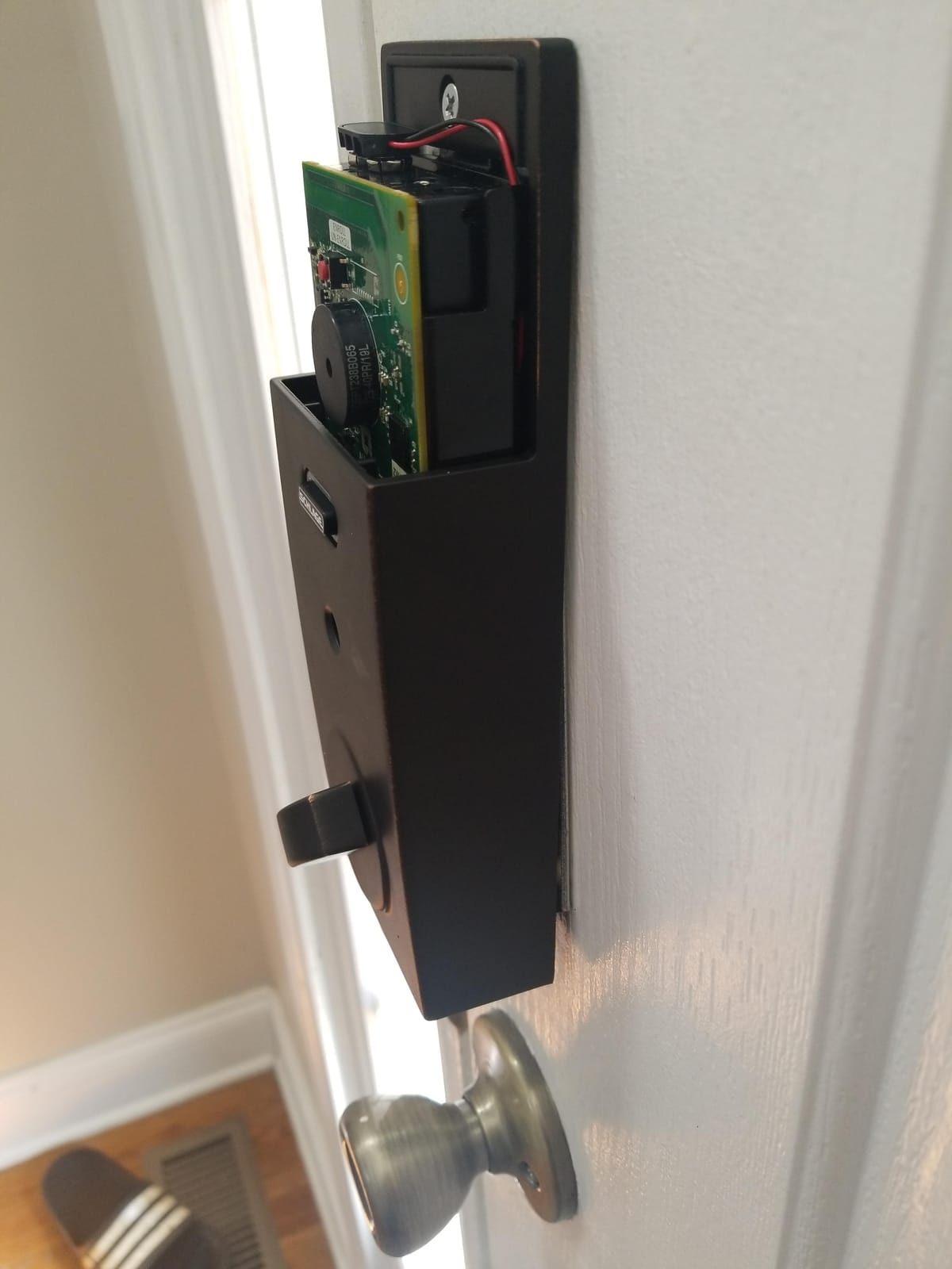 Schlage Connect Smart Deadbolt Lock with Century Trim, Satin Nickel - Z-Wave Plus, BE469 customer photo 1
