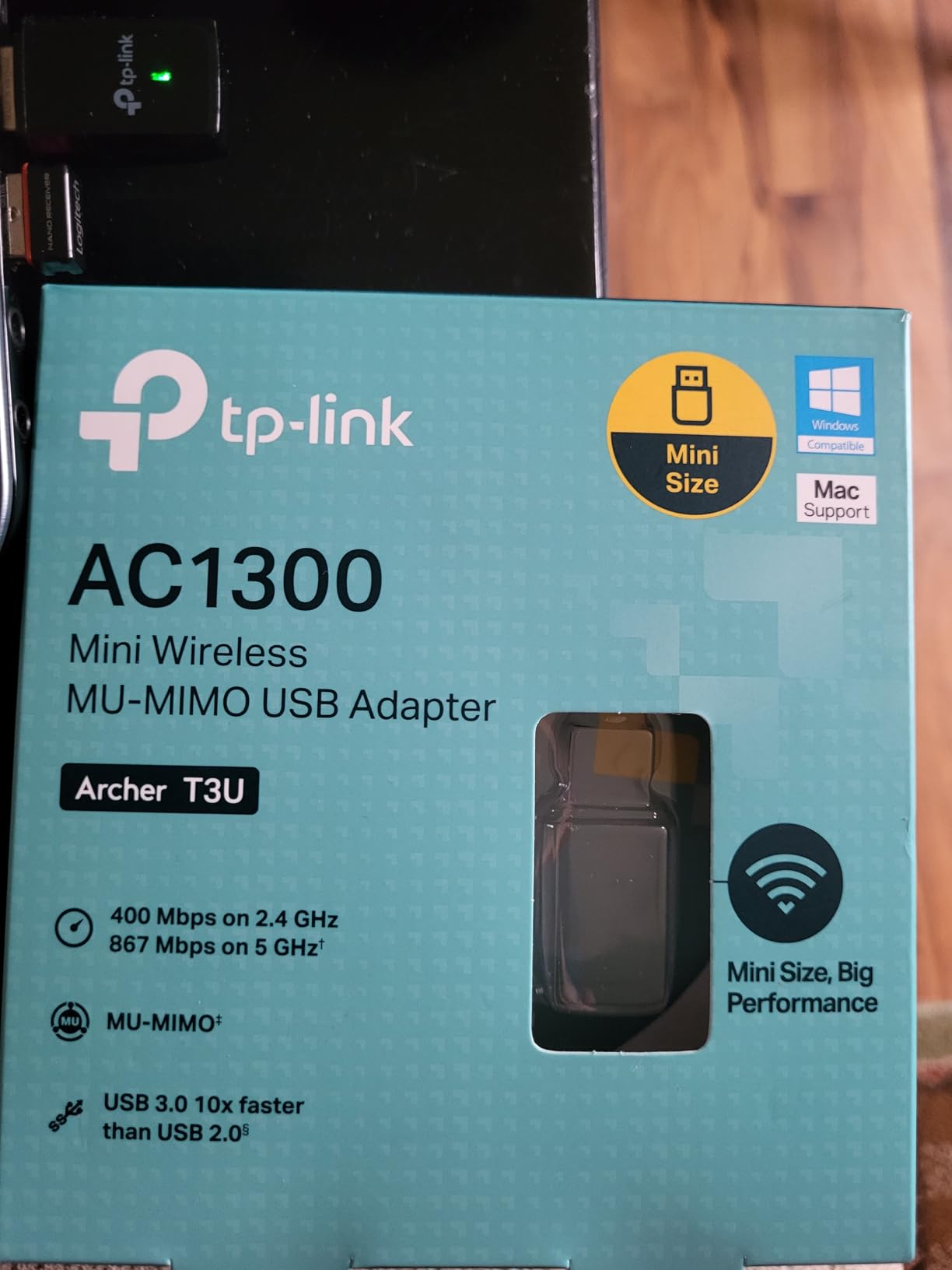TP-Link AC1300 USB WiFi Adapter for Desktop PC 2.4/5G Dual Band WiFi Dongle | Wireless Adapter for PC, MU-MIMO PC WiFi Adapter, USB 3.0, Support Win11, 10, 8.1, 8, 7, XP/Mac OS X 10.9-10.14 (Archer T3U) customer photo 1