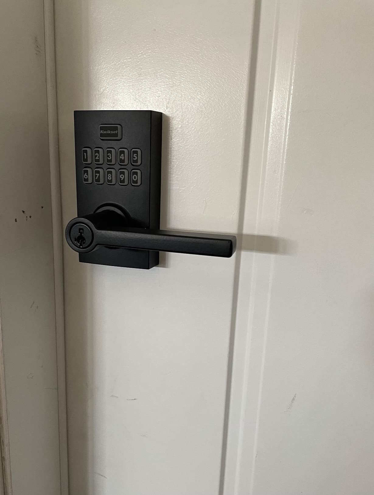 Kwikset 917HFL-15S Smartcode Keypad Electronic with Halifax Lever SmartKey with 6AL Latch and RCS Strike Satin Nickel Finish customer photo 2