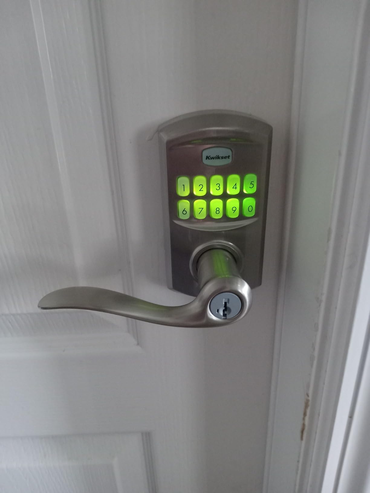 Kwikset 917TNL-15S Smartcode Keypad Electronic with Tustin Lever SmartKey with 6AL Latch and RCS Strike Satin Nickel Finish customer photo 1