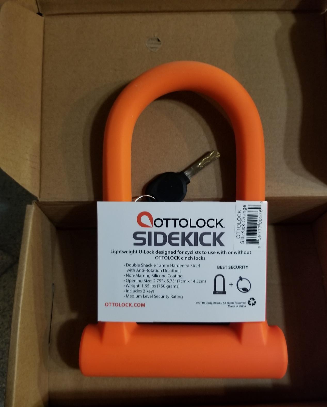 OTTOLOCK Sidekick Compact U-Lock, Orange | Lightweight Anti-Theft Bike Lock for Road, Mountain & Electric Bikes with Keys customer photo 2