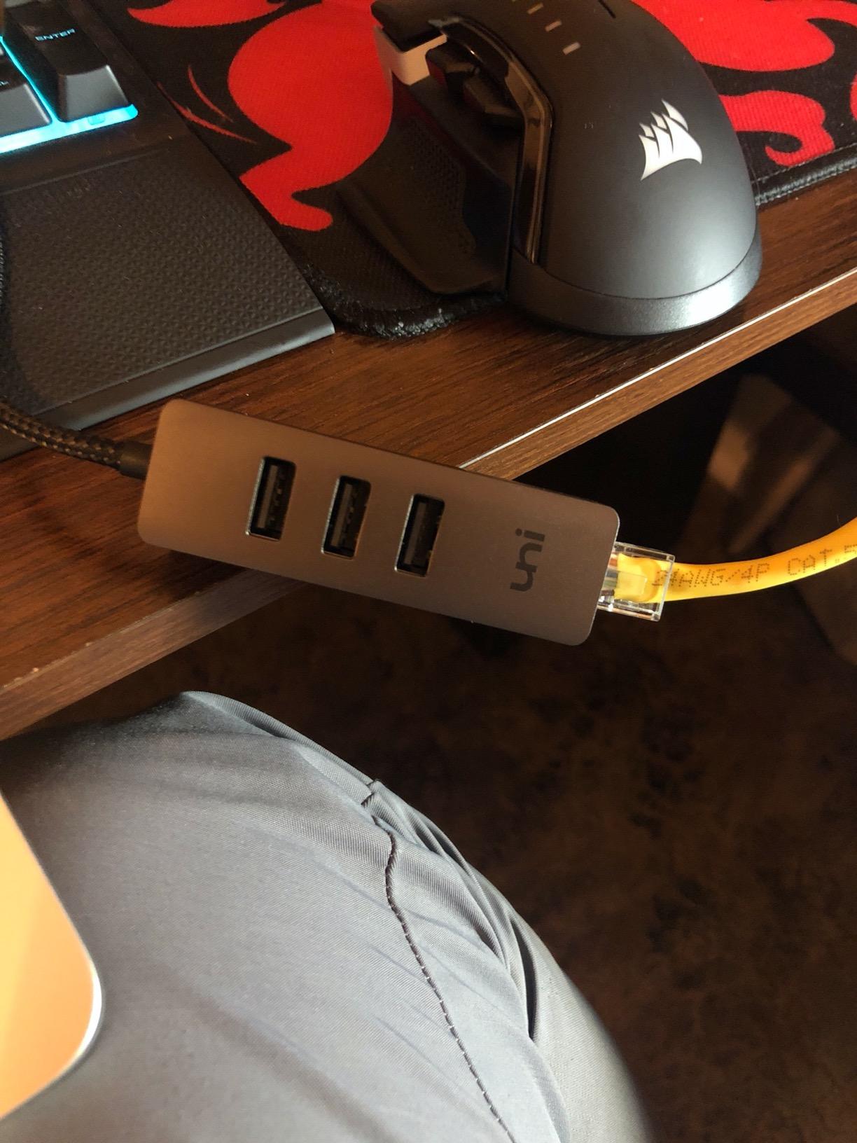 uni USB-C to Ethernet Adapter, USB C HUB Ethernet 1Gbps with USB 3.0 4IN1 customer photo 2