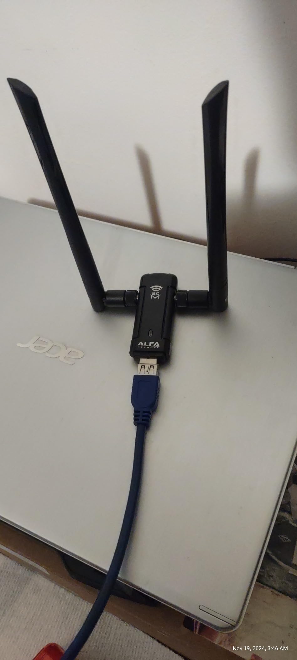 ALFA Network AWUS036ACM Long-Range Wide-Coverage Dual-Band AC1200 USB Wireless Wi-Fi Adapter w/High-Sensitivity External Antenna - Windows, MacOS & Kali Linux Supported customer photo 1