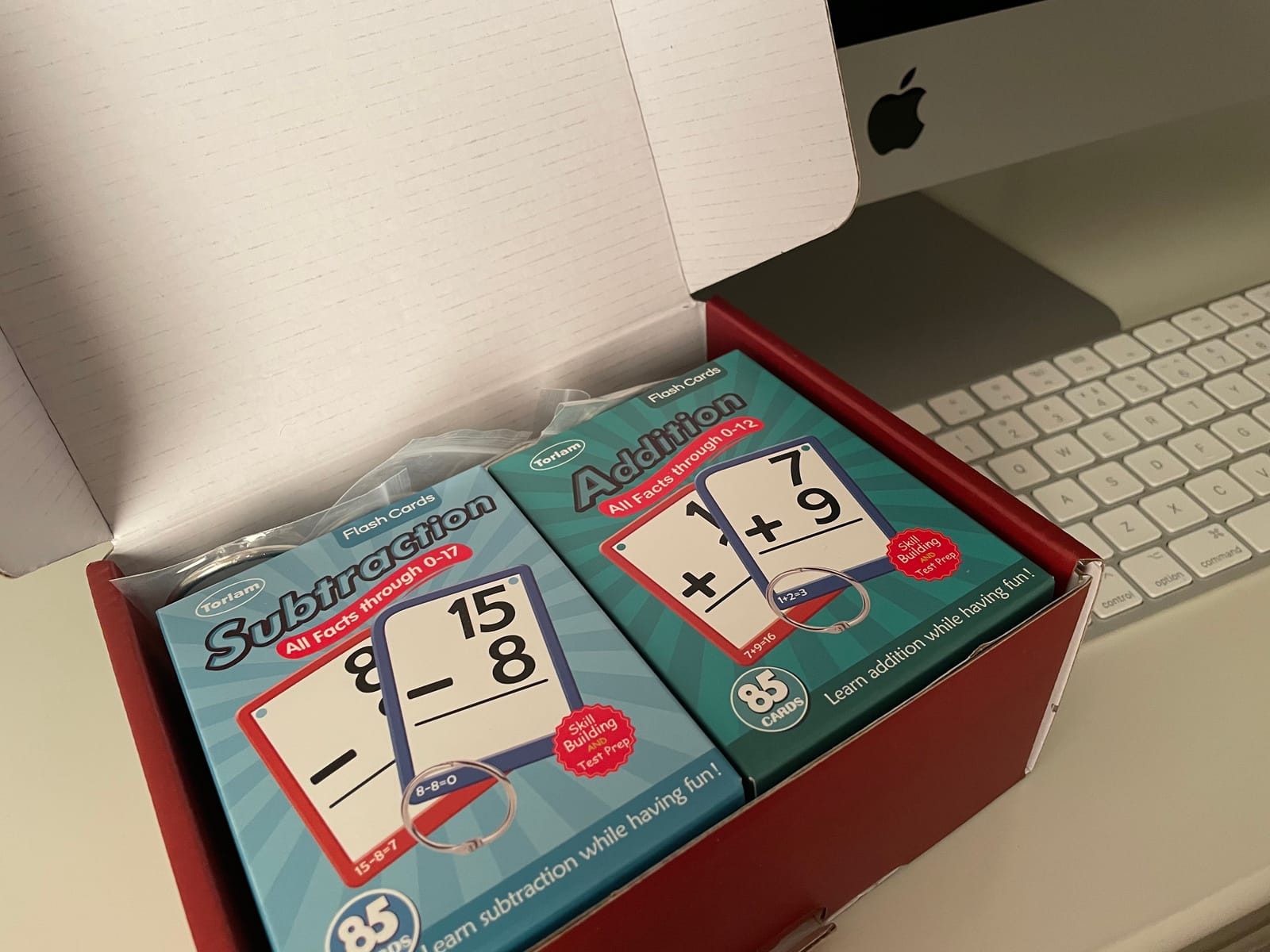 Torlam Multi Math Flash Cards for Kids Ages 4-8 - Addition, Subtraction, Multiplication, & Division - All Facts 0-12 with 4 Rings, Math Games for Kids 6-8 3rd 4th 5th 6th Grade - 332 Cards Total customer photo 1