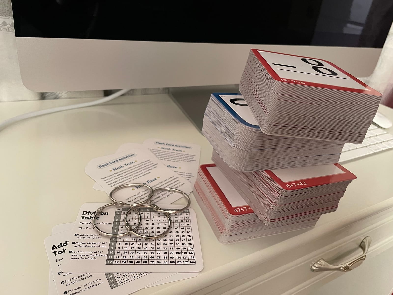 Torlam Multi Math Flash Cards for Kids Ages 4-8 - Addition, Subtraction, Multiplication, & Division - All Facts 0-12 with 4 Rings, Math Games for Kids 6-8 3rd 4th 5th 6th Grade - 332 Cards Total customer photo 2