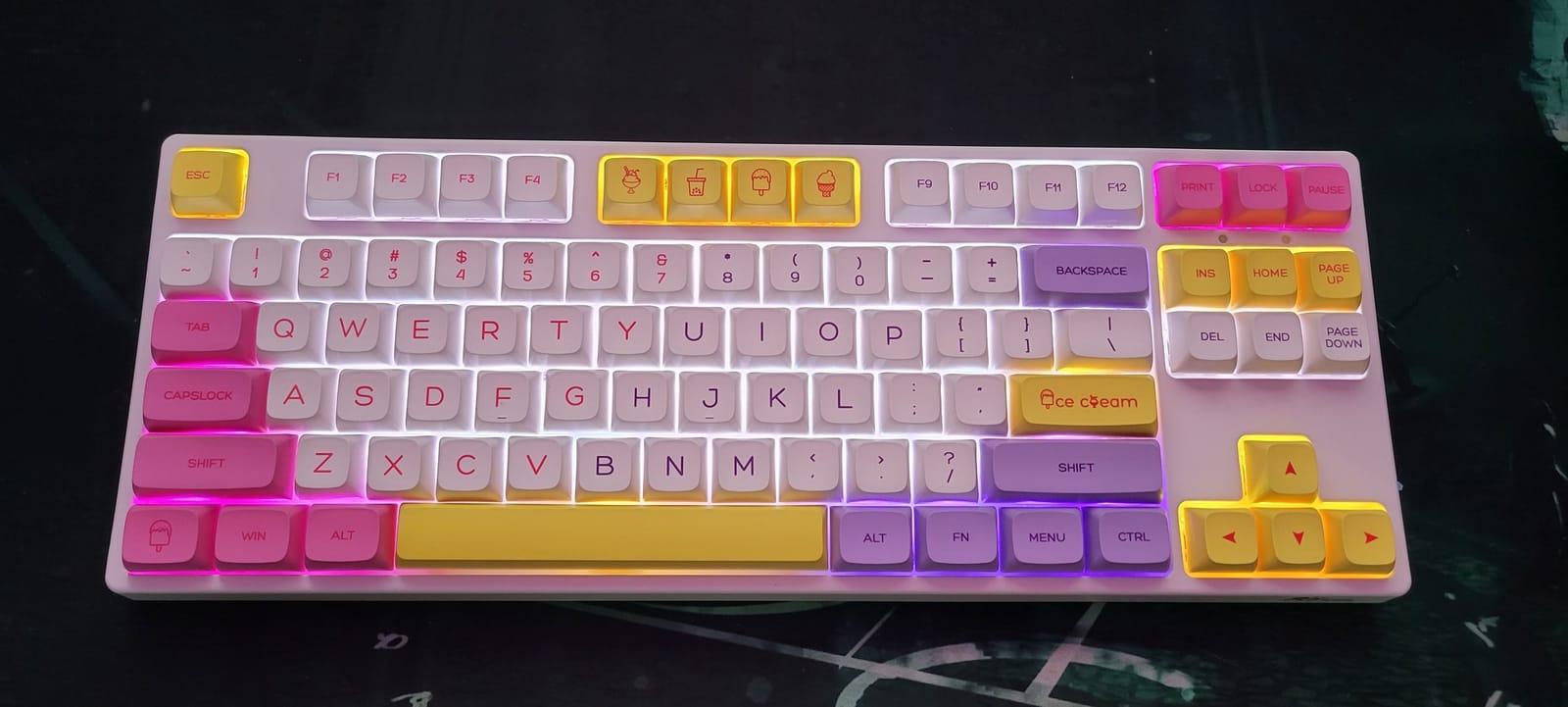 RK ROYAL KLUDGE RK87 Sink87G RGB Wireless Mechanical Keyboard TKL Gaming, 87 Keys Wireless 2.4G Tenkeyless Gaming Keyboard customer photo 2