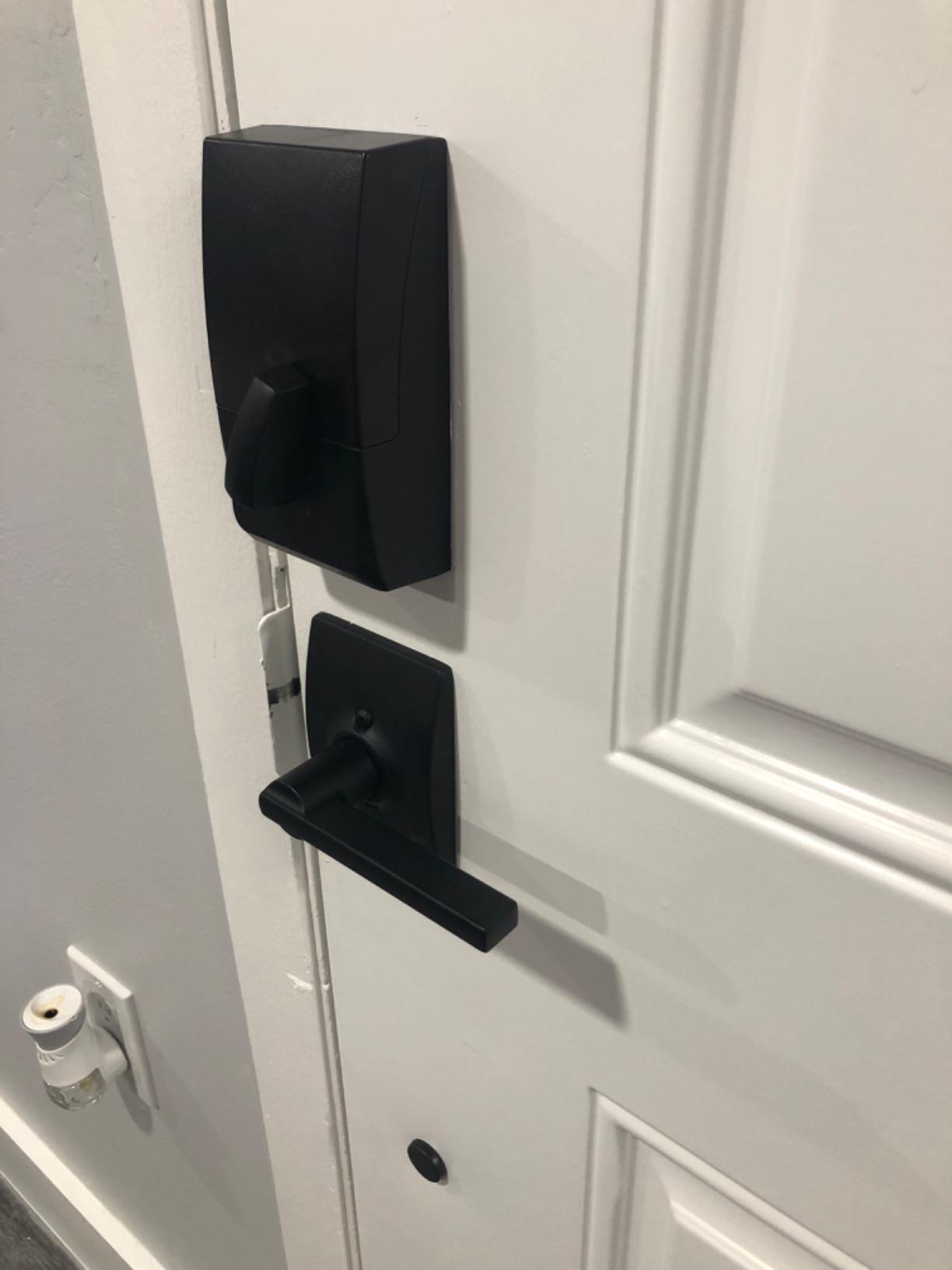 Schlage Encode Wi-Fi Smart Lock with Century Handleset, Matte Black | Entry Set, For Front Door customer photo 1
