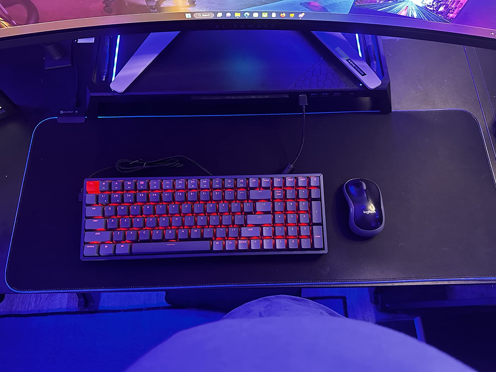 Keychron K4 Wireless Bluetooth/USB Wired Gaming Mechanical Keyboard, Compact 100 Keys RGB LED Backlit Gateron Brown Switch N-Key Rollover, Aluminum Frame for Mac Windows, Version 2 customer photo 1